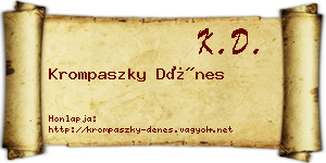 Krompaszky Dénes névjegykártya